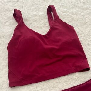 Lululemon pomegranate cropped align tank
